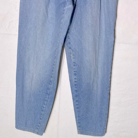 Vintage Bluenotes Light Wash High Rise Pleated Tapered Hammer Style Jeans - Picture 9 of 13